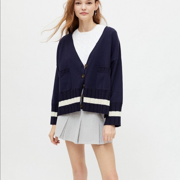 NWT UO Pleated Corduroy Mini Skirt - Light Gray - Academia - Picture 4 of 4